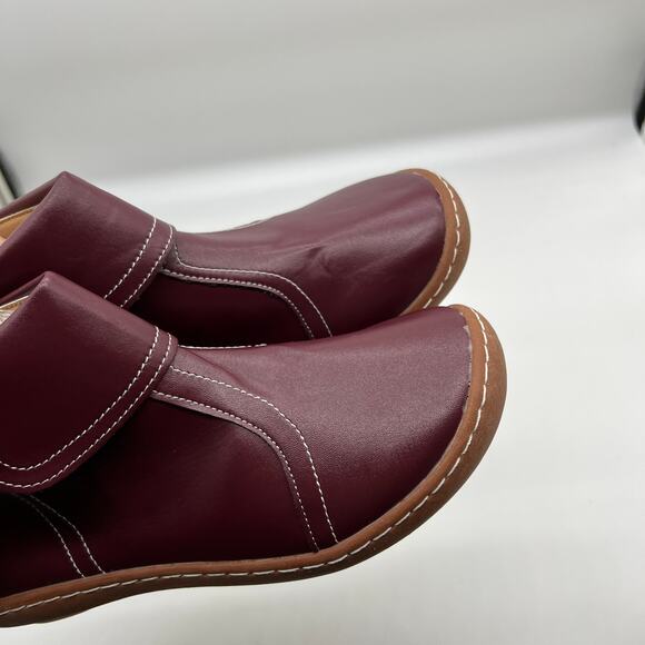 Fashion Womens Ankle Boot Comfortable Slip On Flat Booties Red Size 9.5US / 41CN - Picture 10 of 14